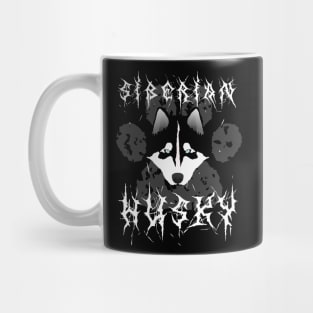 Black Metal Husky Mug